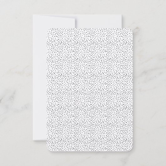 Eenvoudige minimale zwarte boog dank u koppels bru bedankkaart (Achterkant)