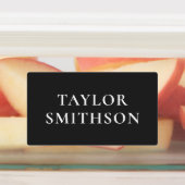 Eenvoudige minimale zwarte en witte add-Jouw naam  Labels (Aangebracht)