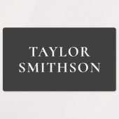 Eenvoudige minimale zwarte en witte add-Jouw naam  Labels (Design 1)