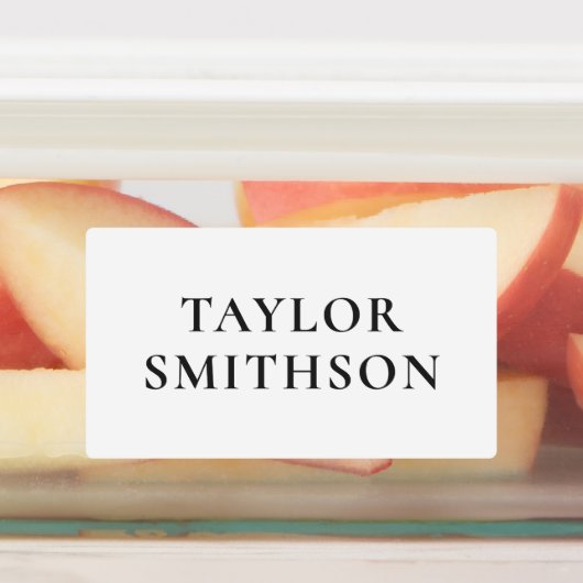 Eenvoudige minimale zwarte en witte add-Jouw naam  Labels (Aangebracht)