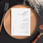 Eenvoudige minimale zwarte en witte moderne huweli menu<br><div class="desc">Dit Simple Minimal Black & White Modern Wedding Table Menu is perfect voor elke formele gelegenheid, zoals een bruiloft, een repetitief diner of een verlovingsfeest. Het ontwerp is voorzien van een zwart-wit kleurenschema met een moderne en elegante aanraking. Het menu is eenvoudig en minimalistisch, die het voor gasten gemakkelijk maken...</div>