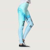 eenvoudige minimale zwarte kalligrafie - dank u vo leggings (Rechts)