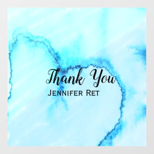 eenvoudige minimale zwarte kalligrafie - dank u vo raamsticker (Vel)