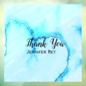 eenvoudige minimale zwarte kalligrafie - dank u vo raamsticker (Vel 3)