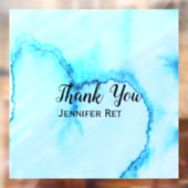 eenvoudige minimale zwarte kalligrafie - dank u vo raamsticker (Vel 2)