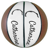 Eenvoudige minimale zwarte monogram letter C: Basketbal (Verticaal)