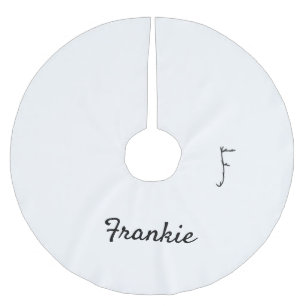 Eenvoudige minimale zwarte monogram letter F voeg Kerstboom Rok