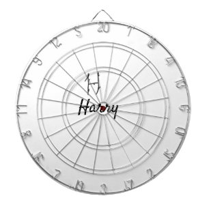 Eenvoudige minimale zwarte monogram letter H voeg Dartbord