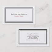 Eenvoudige, minimale zwarte, professionele rand visitekaartje (Voorkant / Achterkant)