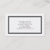 Eenvoudige, minimale zwarte, professionele rand visitekaartje (Achterkant)