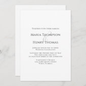 Eenvoudige minimale zwarte-tekstkleur en Sjabloon Kaart (Voorkant / Achterkant)