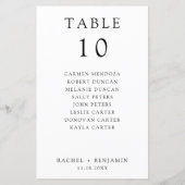 Eenvoudige minimale zwarte witte bruiloft (Achterkant)