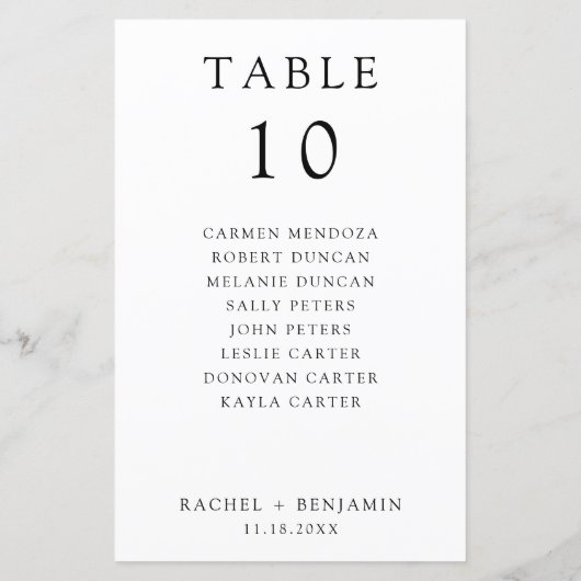 Eenvoudige minimale zwarte witte bruiloft (Achterkant)