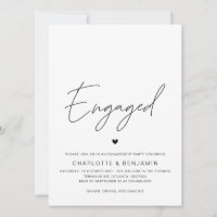 Eenvoudige Minimale Zwarte & Witte Engagement Part