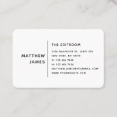 Eenvoudige, minimale zwarte witte QR-code Visitekaartje (Voorkant)