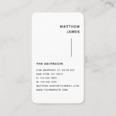 Eenvoudige, minimale zwarte witte QR-code Visitekaartje (Voorkant)