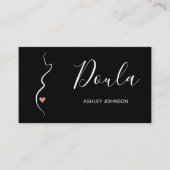 Eenvoudige minimale zwarte & witte standaard van D Visitekaartje (Voorkant)