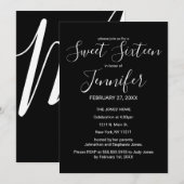 Eenvoudige minimale zwarte witte Typografie Sweet  Kaart (Voorkant / Achterkant)