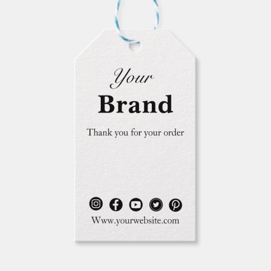 Eenvoudige minimalis business hang label prijs kle cadeaulabel (Voorkant)