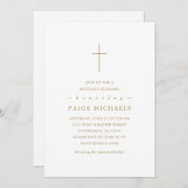 Eenvoudige Minimalis Cross Christelijke Moederzege Kaart (Voorkant / Achterkant)