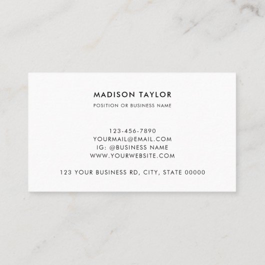 Eenvoudige minimalisatie van de QR-code van de Cus Visitekaartje (Achterkant)