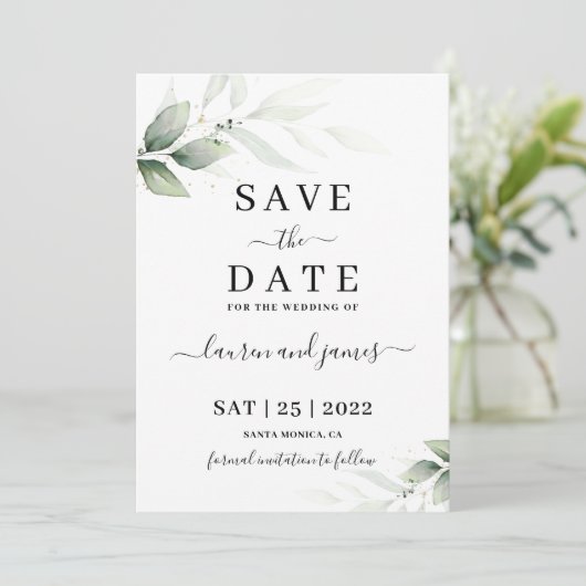 Eenvoudige minimalisator Sparen de uitnodiging van (Staand voorkant)