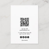 Eenvoudige minimaliseer uw zakelijke Logo QR-code Visitekaartje (Achterkant)