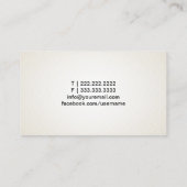 Eenvoudige minimaliseringsfunctie voor freelance S Visitekaartje (Achterkant)