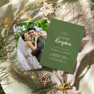 Eenvoudige minimalist Alleen donkere salie-fotoont Kaart