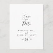 Eenvoudige minimalist Bewaar de datum Briefkaart (Voorkant)