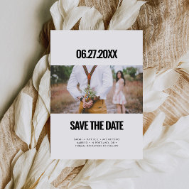 Eenvoudige minimalist Bewaar de datumfoto Kaart