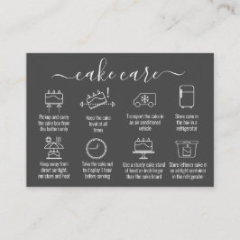 Eenvoudige minimalist dank u taart verzorging inst visitekaartje