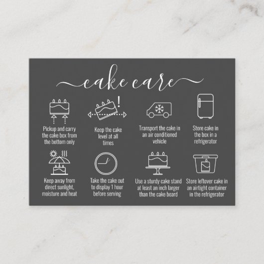 Eenvoudige minimalist dank u taart verzorging inst visitekaartje (Voorkant)