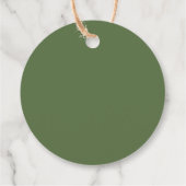Eenvoudige minimalist|Dark Sage Bruiloft Dank u Bedankjes Labels (Achterkant)