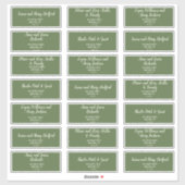 Eenvoudige minimalist|Dark Sage Guest-Adresetikett Sticker (Vel)