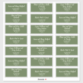 Eenvoudige minimalist|Dark Sage Guest-Adresetikett Sticker