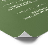 Eenvoudige minimalist|Dark Sage Signature cocktail Poster (Hoek)