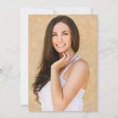 Eenvoudige minimalist|Donkere Wijze Foto Bachelore Kaart (Achterkant)