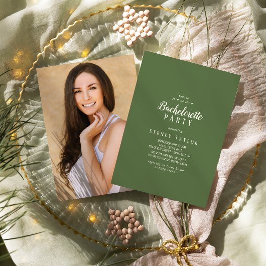 Eenvoudige minimalist|Donkere Wijze Foto Bachelore Kaart