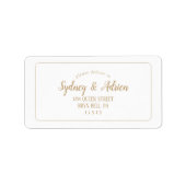 Eenvoudige minimalist|Gold RSVP-Lijst Adreslabel Etiket (Voorkant)