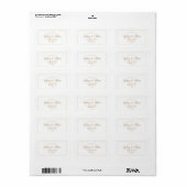 Eenvoudige minimalist|Gold RSVP-Lijst Adreslabel Etiket (Full Sheet)