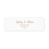 Eenvoudige minimalist|Gold Wedding Retouradres Etiket (Voorkant)