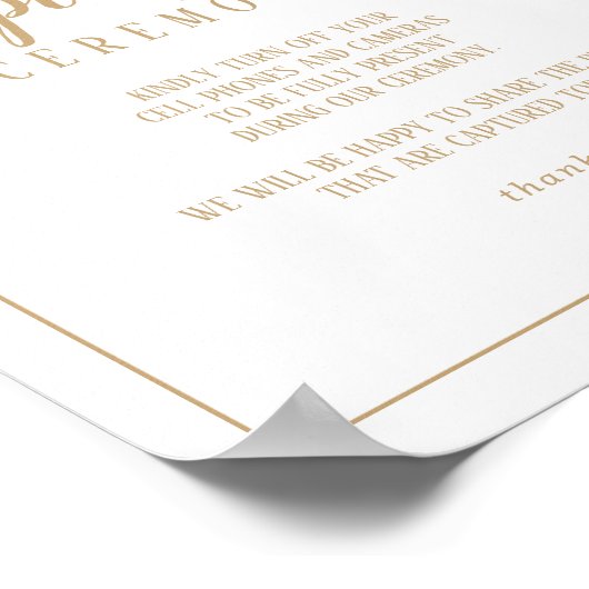 Eenvoudige minimalist|Goud Lijst zonder stekker Poster (Hoek)