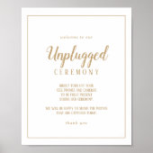 Eenvoudige minimalist|Goud Lijst zonder stekker Poster (Voorkant)