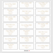 Eenvoudige minimalist|Gouden bruiloft Adresetikett Sticker (Vel)