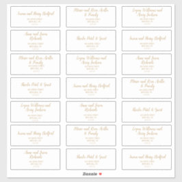 Eenvoudige minimalist|Gouden bruiloft Adresetikett Sticker