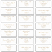 Eenvoudige minimalist|Gouden bruiloft Adresetikett Sticker (Voorkant)