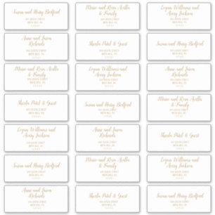 Eenvoudige minimalist Gouden bruiloft Adresetikett Sticker