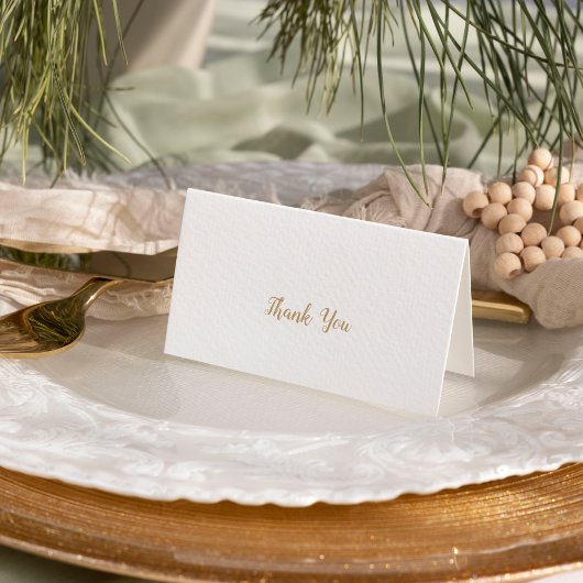 Eenvoudige minimalist|Gouden bruiloft Bedankkaart