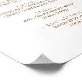 Eenvoudige minimalist|Gouden bruiloft Drinken Menu Poster (Hoek)